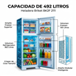 Heladera Cíclica Briket BK2F 2111 Blanca 492 Litros con Freezer